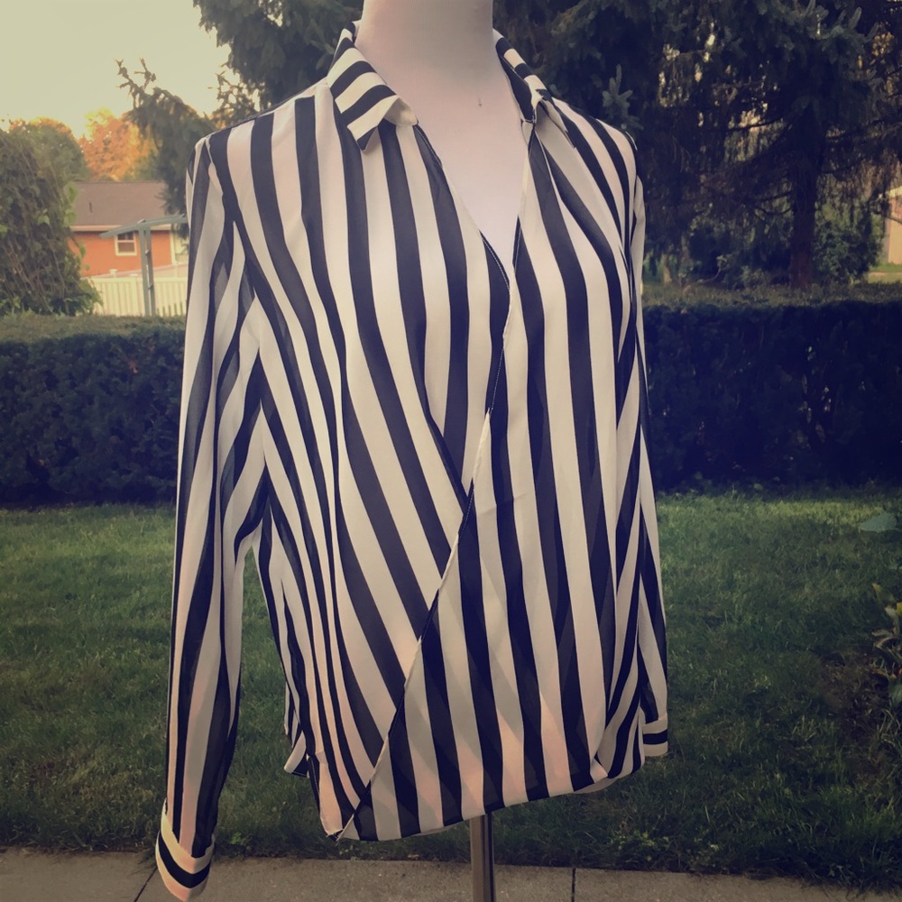 The Limited faux wrap blouse.